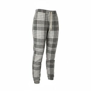 Aerie Snowed In Fleece Jogger Grey Plaid Lounge Pants Size Medium